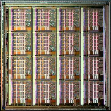 Photograph of analog computer chip